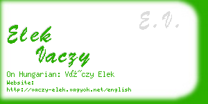 elek vaczy business card